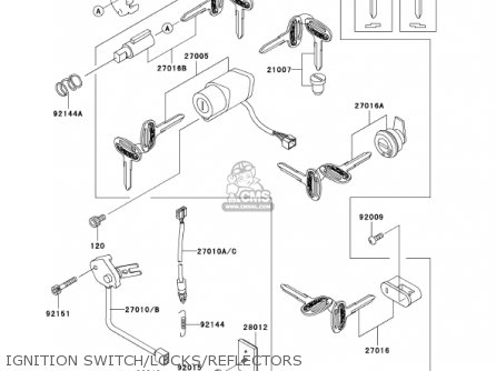IGNITION SWITCH/LOCKS/REFLECTORS - VN1500E5 VULCAN 1500 CLASSIC 2002 USA CALIFORNIA