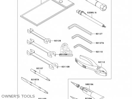 OWNER'S TOOLS - VN1500E5 VULCAN 1500 CLASSIC 2002 USA CALIFORNIA