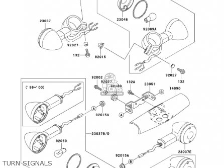 TURN SIGNALS - VN1500E5 VULCAN 1500 CLASSIC 2002 USA CALIFORNIA
