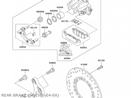 REAR BRAKE (VN1500-E4-E6) - VN1500E5 VULCAN 1500 CLASSIC 2002 USA CALIFORNIA