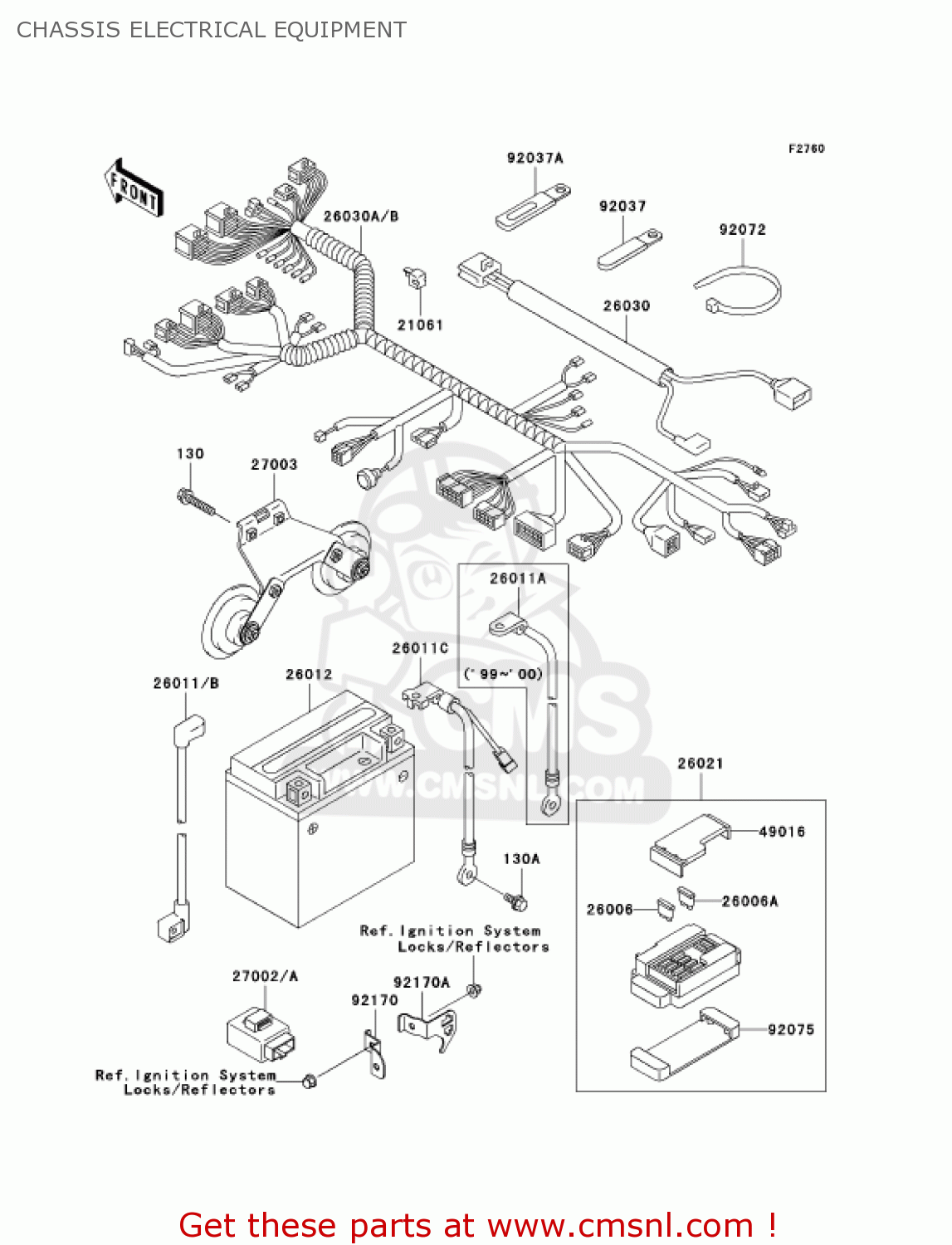 CHASSIS ELECTRICAL EQUIPMENT VN1500E6 VULCAN 1500 CLASSIC 2003 USA CALIFORNIA CANADA