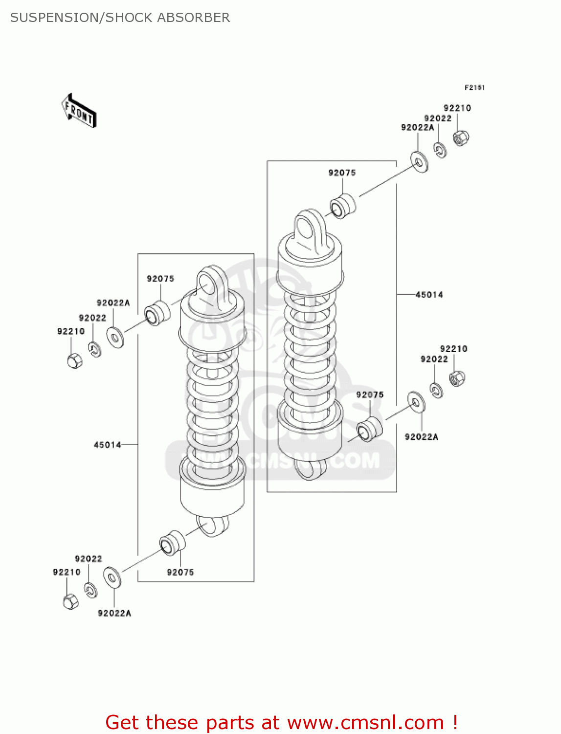 SUSPENSION/SHOCK ABSORBER VN1500E6 VULCAN 1500 CLASSIC 2003 USA CALIFORNIA CANADA