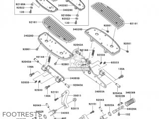 FOOTRESTS - VN1500E6 VULCAN 1500 CLASSIC 2003 USA CALIFORNIA CANADA