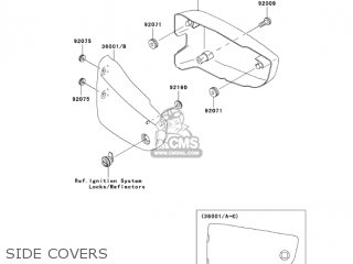 SIDE COVERS - VN1500E6 VULCAN 1500 CLASSIC 2003 USA CALIFORNIA CANADA