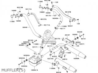 MUFFLER(S) - VN1500E6 VULCAN 1500 CLASSIC 2003 USA CALIFORNIA CANADA