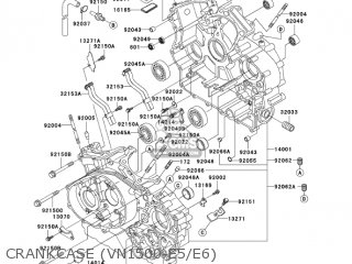 CRANKCASE (VN1500-E5/E6) - VN1500E6 VULCAN 1500 CLASSIC 2003 USA CALIFORNIA CANADA
