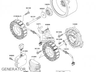 GENERATOR - VN1500E6 VULCAN 1500 CLASSIC 2003 USA CALIFORNIA CANADA