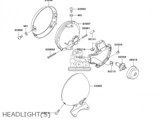 HEADLIGHT(S) - VN1500E6 VULCAN 1500 CLASSIC 2003 USA CALIFORNIA CANADA