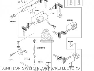 IGNITION SWITCH/LOCKS/REFLECTORS - VN1500E6 VULCAN 1500 CLASSIC 2003 USA CALIFORNIA CANADA
