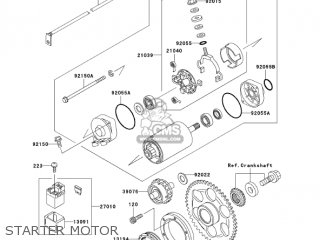 STARTER MOTOR - VN1500E6 VULCAN 1500 CLASSIC 2003 USA CALIFORNIA CANADA