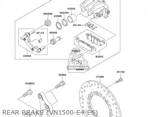 REAR BRAKE (VN1500-E4-E6) - VN1500E6 VULCAN 1500 CLASSIC 2003 USA CALIFORNIA CANADA