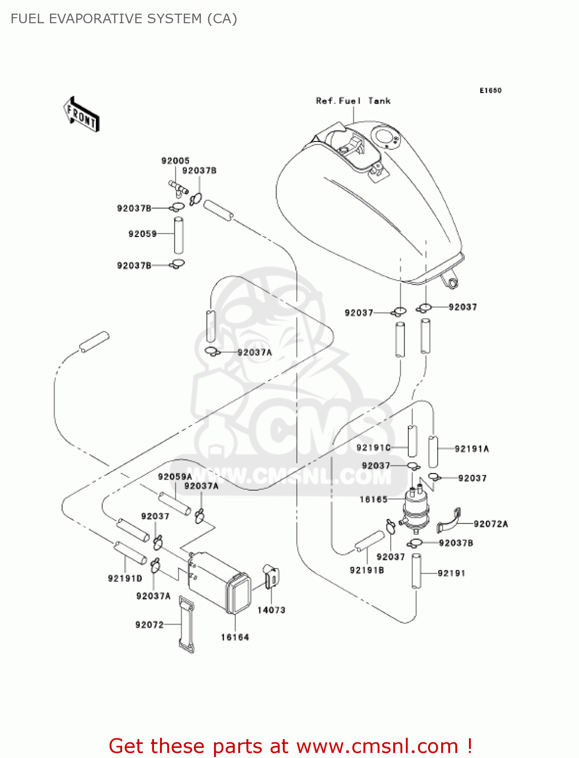 FUEL EVAPORATIVE SYSTEM (CA) VN1500E7 VULCAN 1500 CLASSIC 2004 USA CALIFORNIA CANADA
