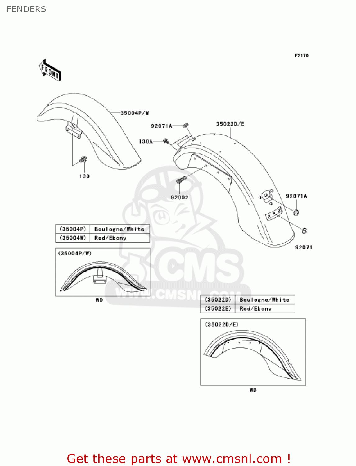 FENDERS VN1500E7 VULCAN 1500 CLASSIC 2004 USA CALIFORNIA CANADA