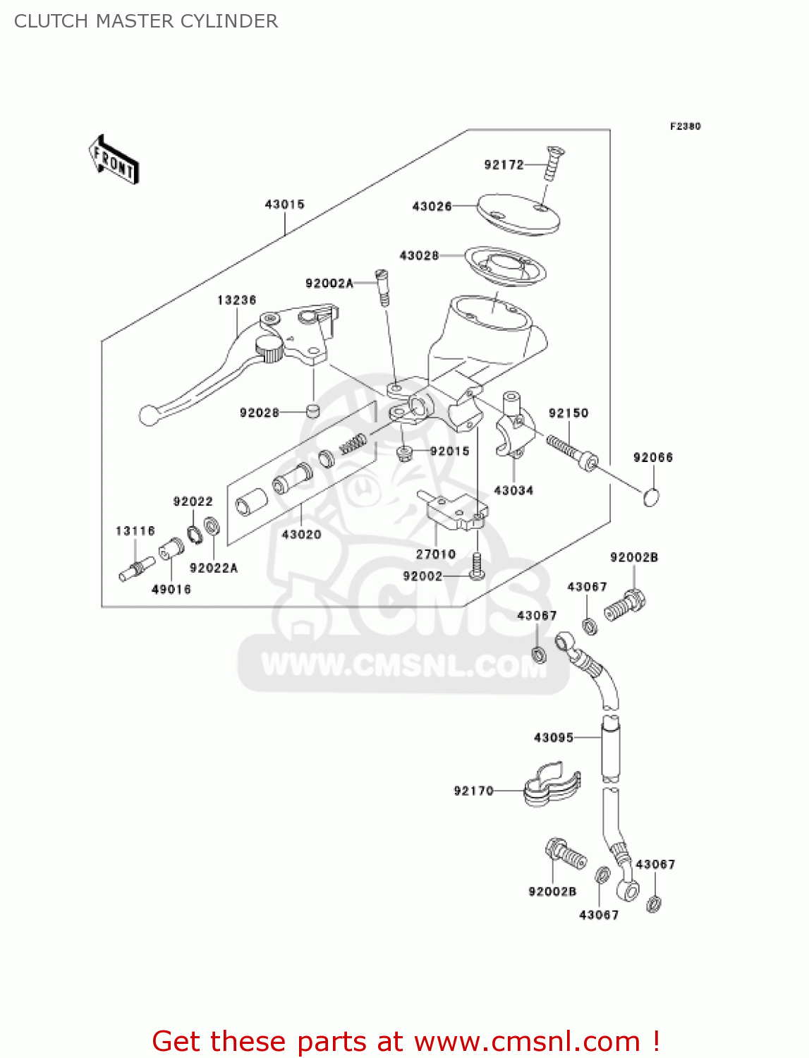 CLUTCH MASTER CYLINDER VN1500E7 VULCAN 1500 CLASSIC 2004 USA CALIFORNIA CANADA