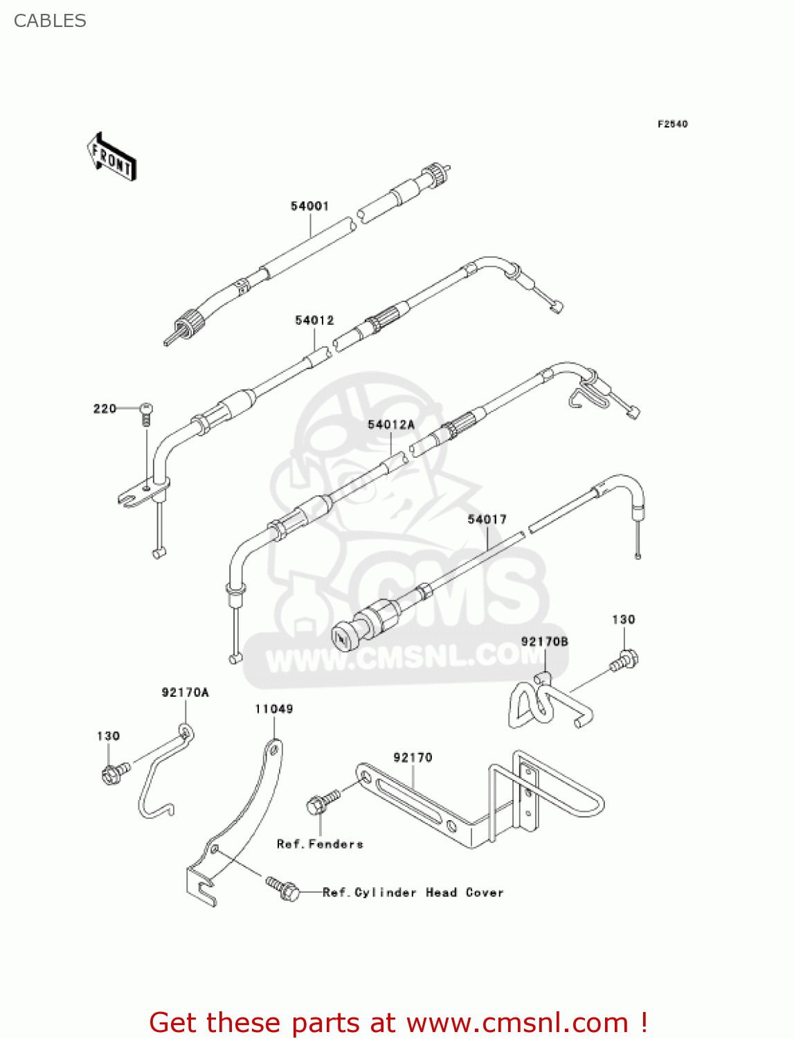 CABLES VN1500E7 VULCAN 1500 CLASSIC 2004 USA CALIFORNIA CANADA