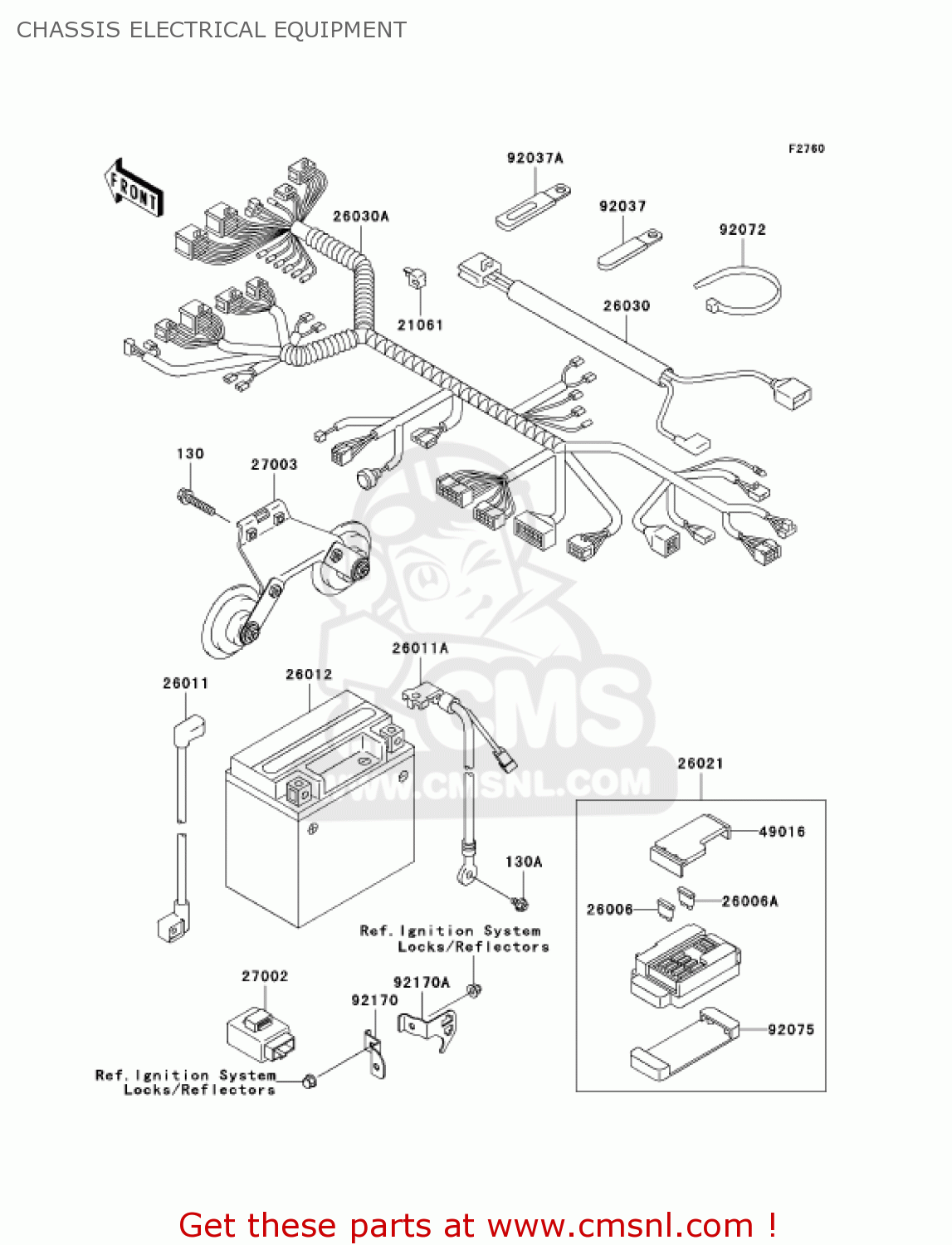 CHASSIS ELECTRICAL EQUIPMENT VN1500E7 VULCAN 1500 CLASSIC 2004 USA CALIFORNIA CANADA