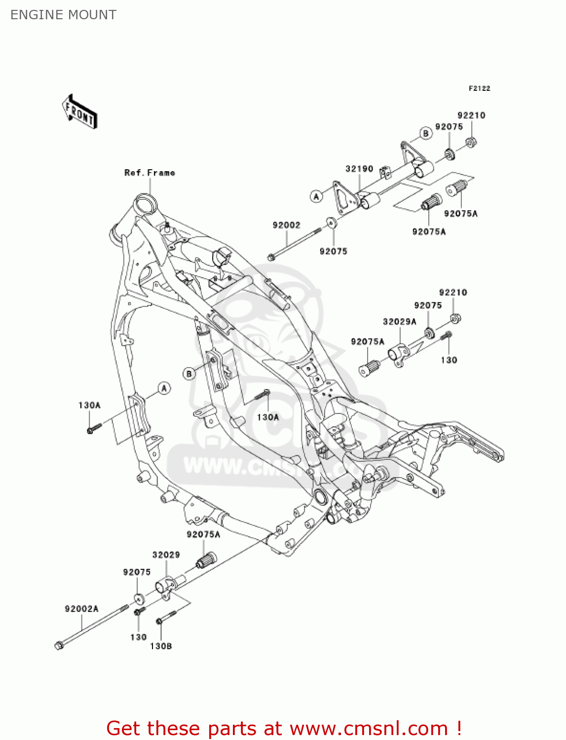 ENGINE MOUNT VN1500E7 VULCAN 1500 CLASSIC 2004 USA CALIFORNIA CANADA
