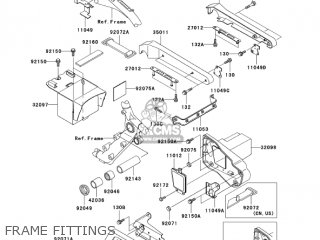 FRAME FITTINGS - VN1500E7 VULCAN 1500 CLASSIC 2004 USA CALIFORNIA CANADA