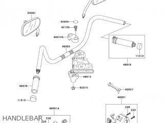 HANDLEBAR - VN1500E7 VULCAN 1500 CLASSIC 2004 USA CALIFORNIA CANADA