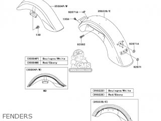 FENDERS - VN1500E7 VULCAN 1500 CLASSIC 2004 USA CALIFORNIA CANADA