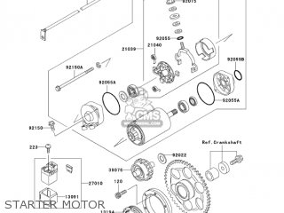 STARTER MOTOR - VN1500E7 VULCAN 1500 CLASSIC 2004 USA CALIFORNIA CANADA