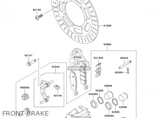 FRONT BRAKE - VN1500E7 VULCAN 1500 CLASSIC 2004 USA CALIFORNIA CANADA
