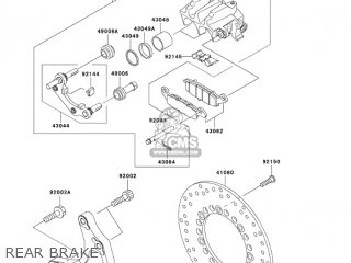 REAR BRAKE - VN1500E7 VULCAN 1500 CLASSIC 2004 USA CALIFORNIA CANADA
