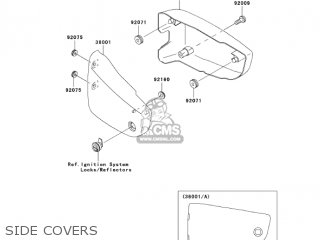 SIDE COVERS - VN1500E7 VULCAN 1500 CLASSIC 2004 USA CALIFORNIA CANADA