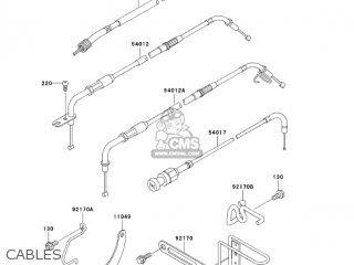 CABLES - VN1500E7 VULCAN 1500 CLASSIC 2004 USA CALIFORNIA CANADA