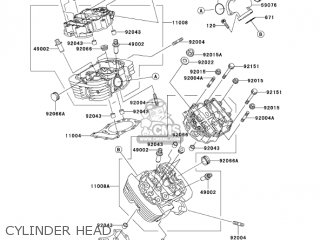 CYLINDER HEAD - VN1500E7 VULCAN 1500 CLASSIC 2004 USA CALIFORNIA CANADA