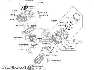 CYLINDER/PISTON(S) - VN1500E7 VULCAN 1500 CLASSIC 2004 USA CALIFORNIA CANADA