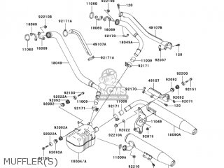 MUFFLER(S) - VN1500E7 VULCAN 1500 CLASSIC 2004 USA CALIFORNIA CANADA