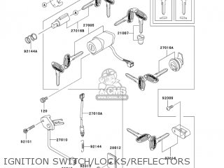 IGNITION SWITCH/LOCKS/REFLECTORS - VN1500E7 VULCAN 1500 CLASSIC 2004 USA CALIFORNIA CANADA