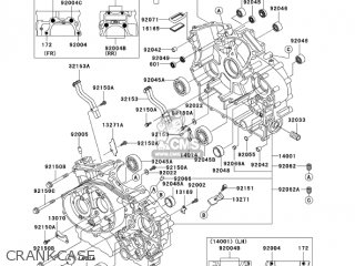 CRANKCASE - VN1500E7 VULCAN 1500 CLASSIC 2004 USA CALIFORNIA CANADA