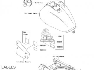 LABELS - VN1500E7 VULCAN 1500 CLASSIC 2004 USA CALIFORNIA CANADA