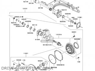 DRIVE SHAFT/FINAL GEAR - VN1500E7 VULCAN 1500 CLASSIC 2004 USA CALIFORNIA CANADA