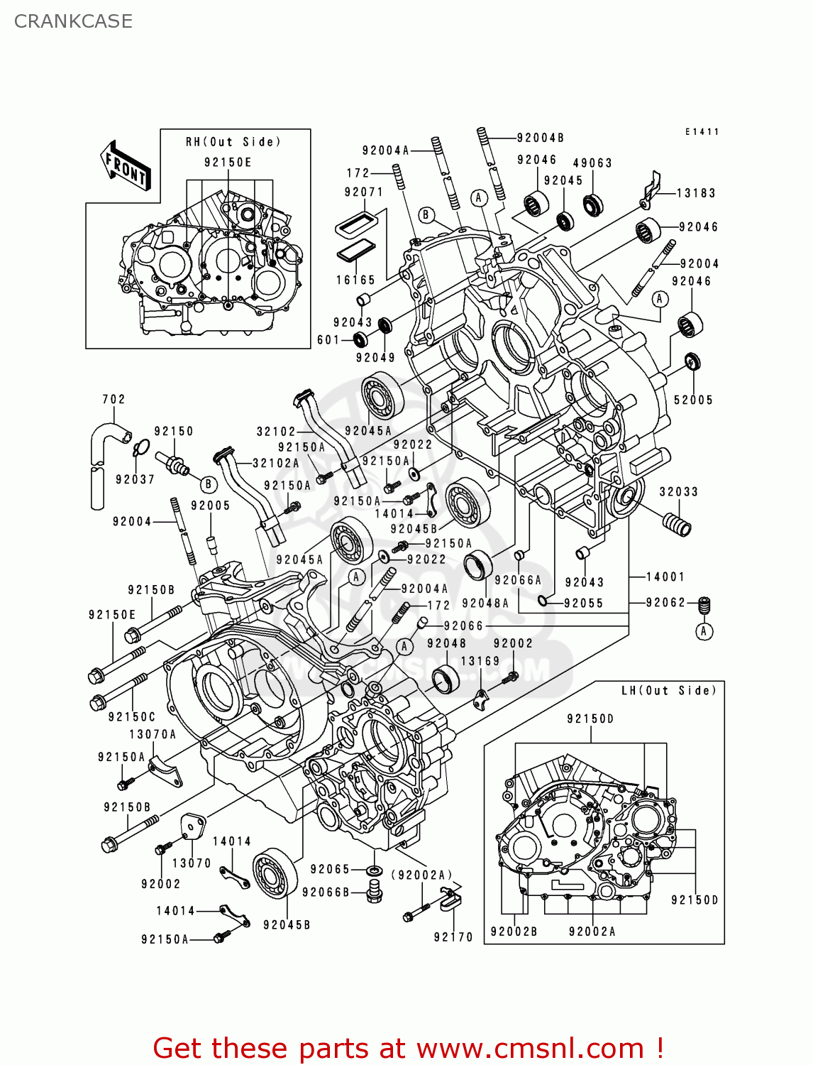 CRANKCASE VN1500F1 VN1500 CLASSIC 1998 AUSTRIA FG ST