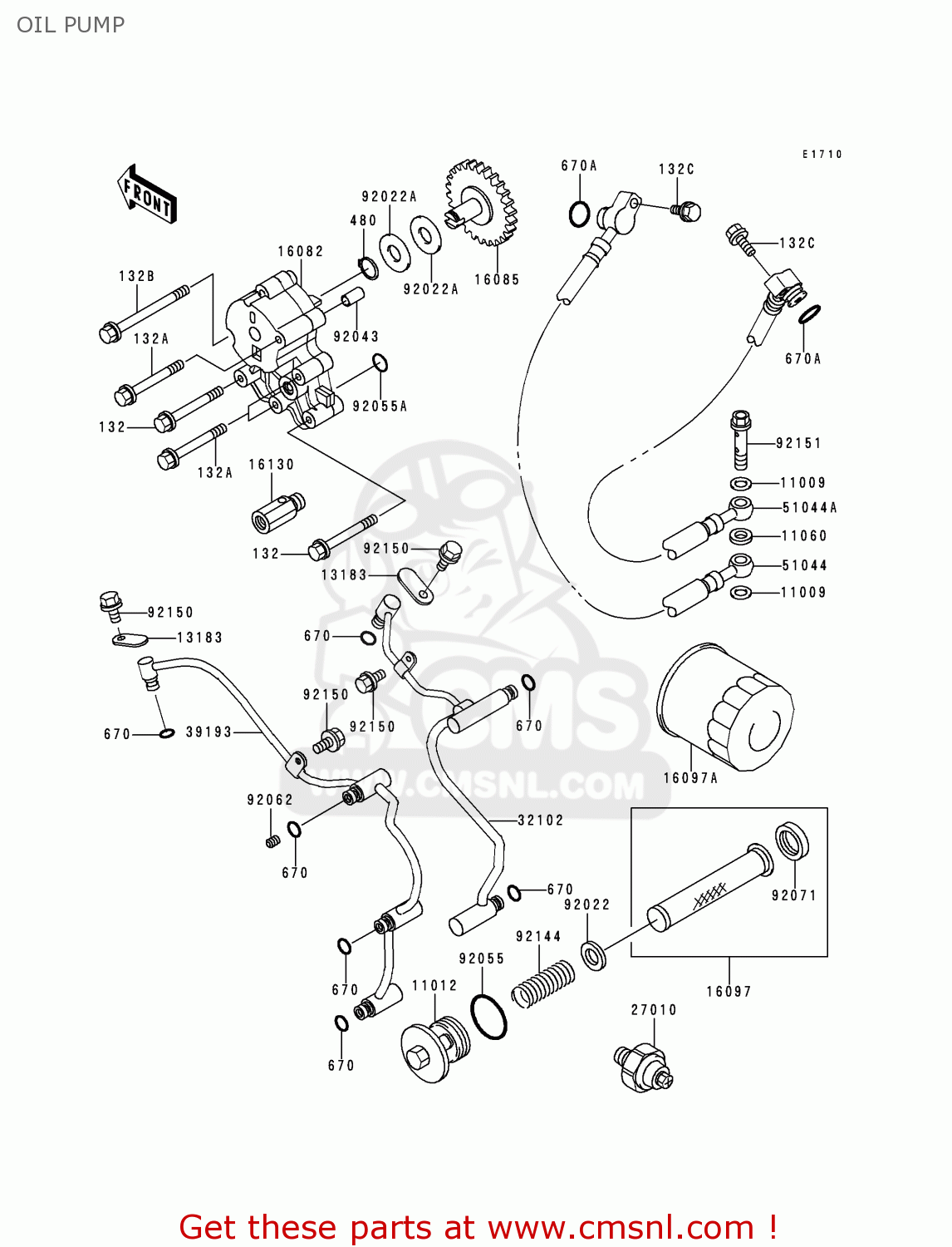 OIL PUMP VN1500F1 VN1500 CLASSIC 1998 AUSTRIA FG ST
