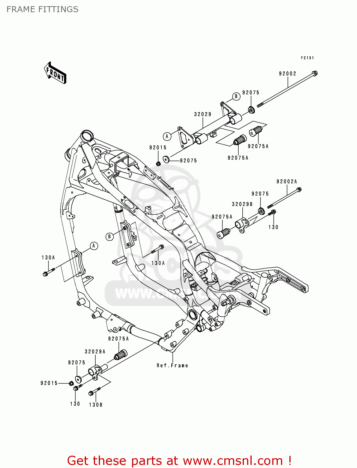 FRAME FITTINGS VN1500F1 VN1500 CLASSIC 1998 AUSTRIA FG ST