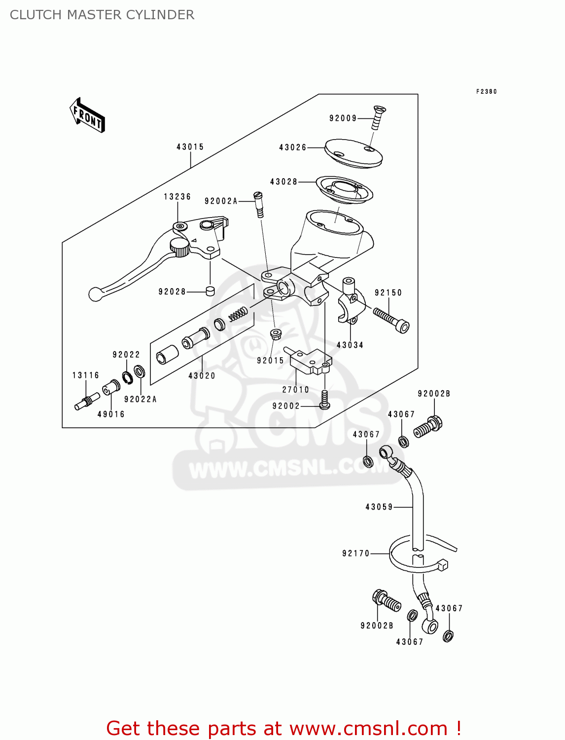 CLUTCH MASTER CYLINDER VN1500F1 VN1500 CLASSIC 1998 AUSTRIA FG ST