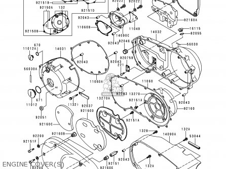 ENGINE COVER(S) - VN1500F1 VN1500 CLASSIC 1998 AUSTRIA FG ST