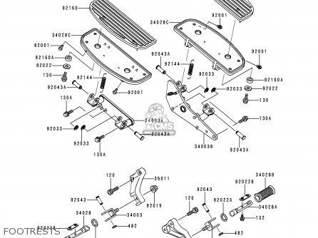 FOOTRESTS - VN1500F1 VN1500 CLASSIC 1998 AUSTRIA FG ST