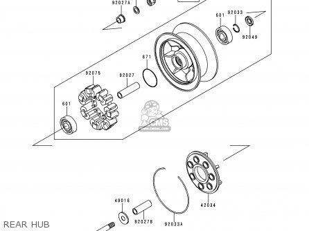 REAR HUB - VN1500F1 VN1500 CLASSIC 1998 AUSTRIA FG ST