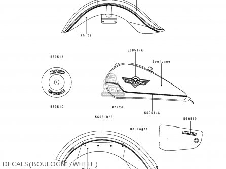 DECALS(BOULOGNE/WHITE) - VN1500F1 VN1500 CLASSIC 1998 AUSTRIA FG ST