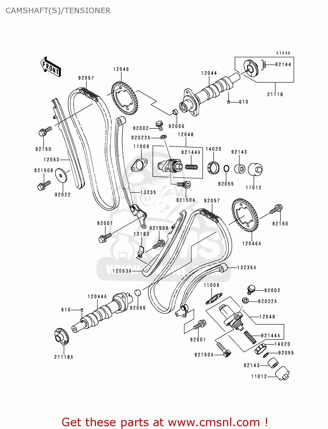 CAMSHAFT(S)/TENSIONER VN1500F2 VN1500 CLASSIC 1999 AUSTRIA FG ST