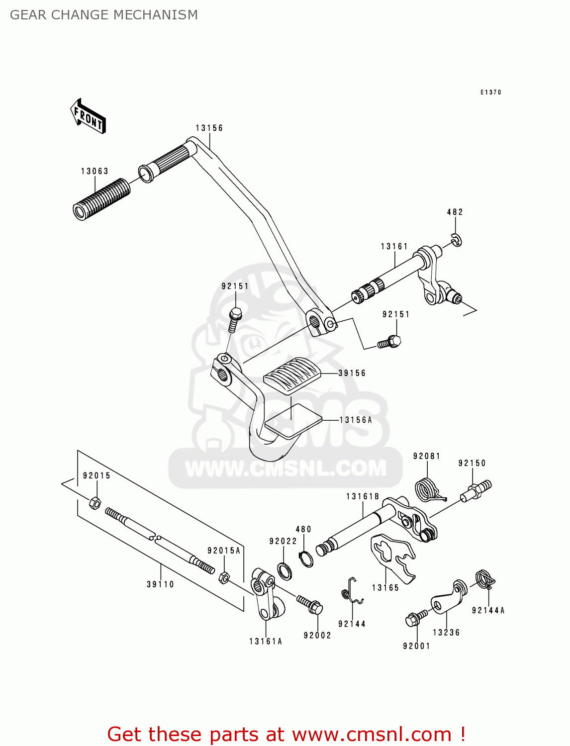 GEAR CHANGE MECHANISM VN1500F2 VN1500 CLASSIC 1999 AUSTRIA FG ST