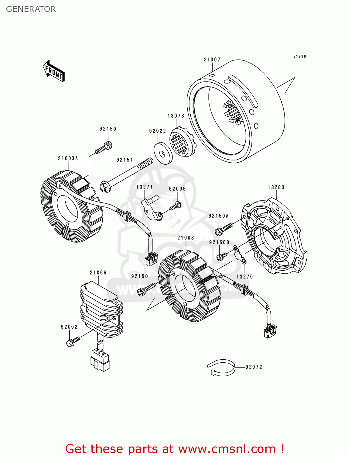 GENERATOR VN1500F2 VN1500 CLASSIC 1999 AUSTRIA FG ST