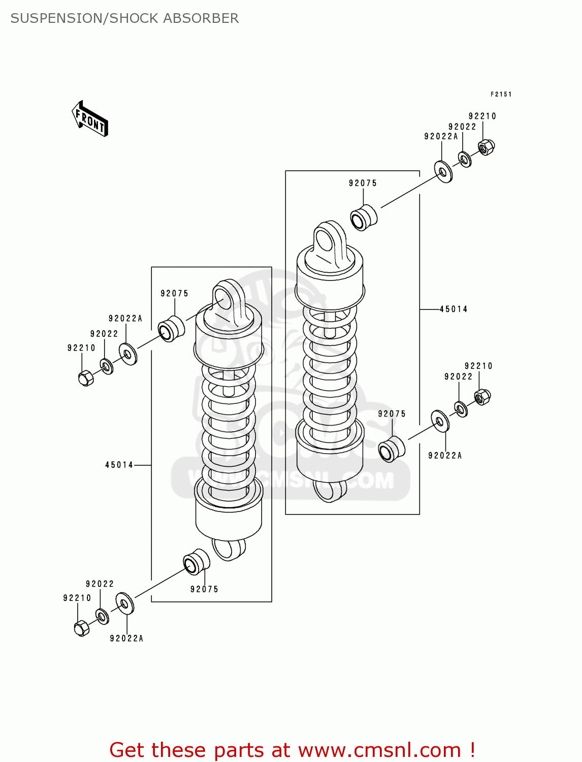 SUSPENSION/SHOCK ABSORBER VN1500F2 VN1500 CLASSIC 1999 AUSTRIA FG ST