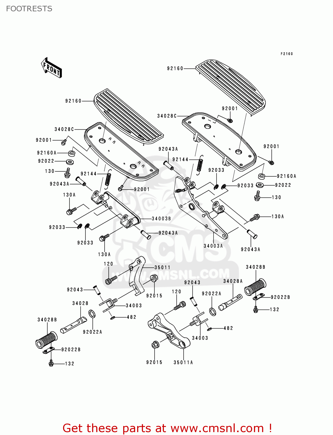 FOOTRESTS VN1500F2 VN1500 CLASSIC 1999 AUSTRIA FG ST