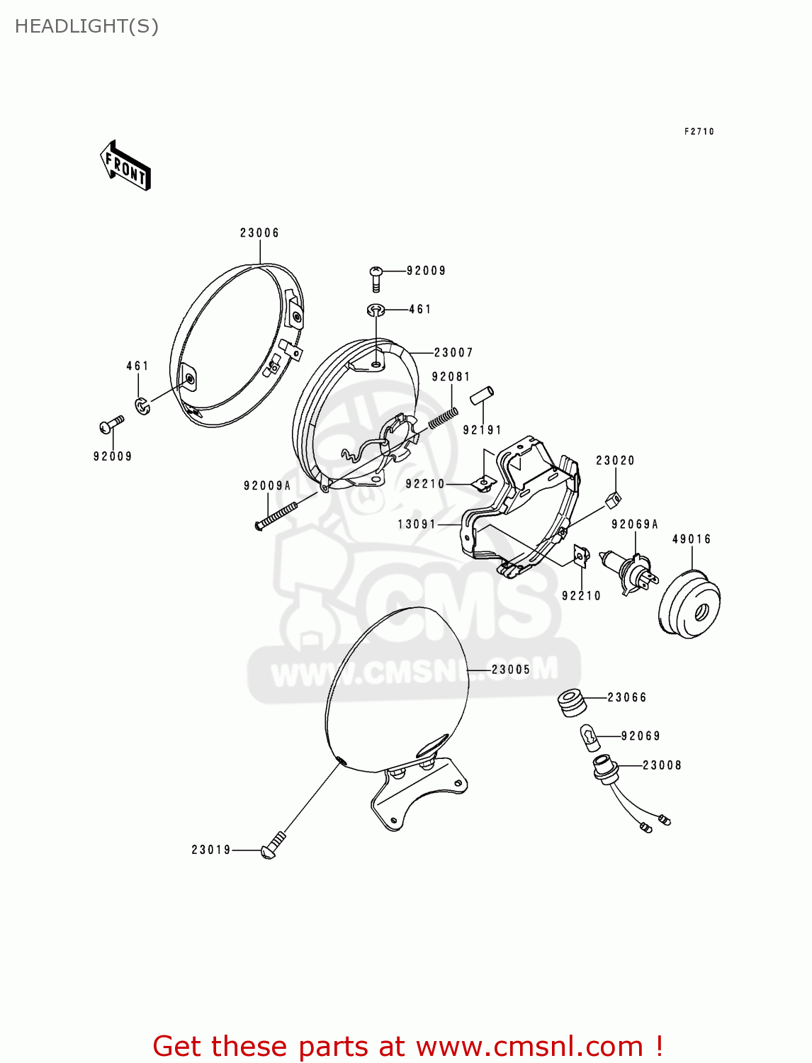 HEADLIGHT(S) VN1500F2 VN1500 CLASSIC 1999 AUSTRIA FG ST